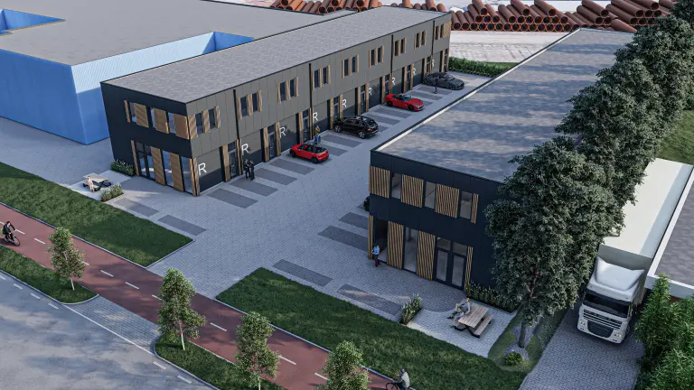 Bedrijfsunits aan de Nieuwe Kleverskerkseweg in Middelburg